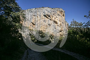 Ruta del abrigo de Chimiachas in Sierra de Guara in Huesca, Spain. photo