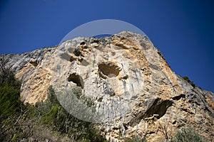 Ruta del abrigo de Chimiachas in Sierra de Guara in Huesca, Spain. photo