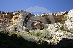 Ruta del abrigo de Chimiachas in Sierra de Guara in Huesca, Spain. photo