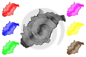 Rutana Province Republic of Burundi, Provinces of Burundi, Eastern region map vector illustration, scribble sketch Rutana map