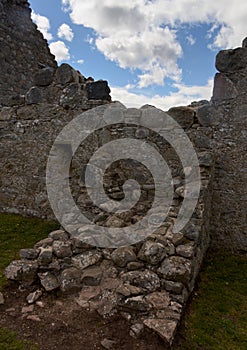 Ruthven Barracks - ruined interior wall - Scotland