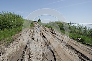 Rutted village road