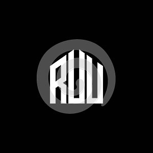 RUU letter logo design on BLACK background. RUU creative initials letter logo concept. RUU letter design.RUU letter logo design on