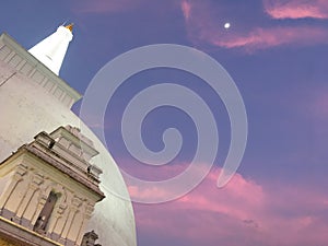 RUWANWELISEYA STUPA ,ANURADHAPURA  sky & moon photo