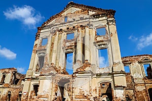 Ruzhany Palace of Lev Sapieha, Ruins. August 2019, Brest region, Belarus