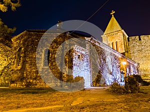 Ruzica church in Kalemegdan fortress  at night, Belgrade photo