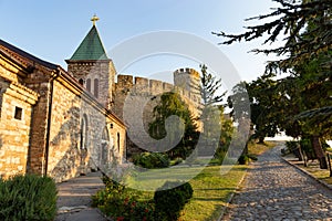 Ruzica Church. The name means Little Rose Church. Kalemegdan Park in Belgrade Fortress. Serbia