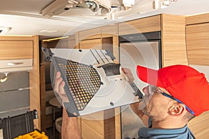 RV Camper Van Air Condition Unit Maintenance