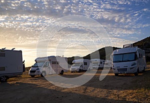 RV Campers on the beach