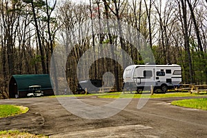 RV Camping at Explore Park, Roanoke, Virginia, USA