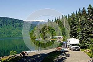 RV park at the lake