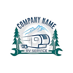 Rv service logo template