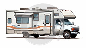 Rv Truck Illustration On White Background