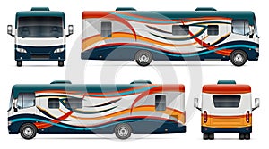 RV vector wrap mock-up side, front, back view