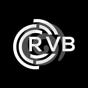 RVB letter logo design. RVB monogram initials letter logo concept. RVB letter design in black background