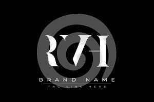 RVH abstract letter logo design