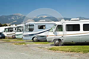 RVs in a campground photo