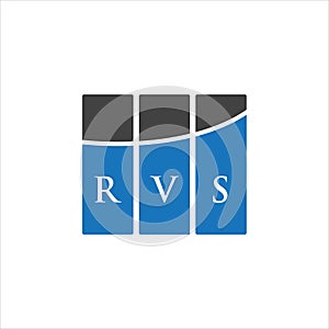 RVS letter logo design on WHITE background. RVS creative initials letter logo concept. RVS letter design.RVS letter logo design on