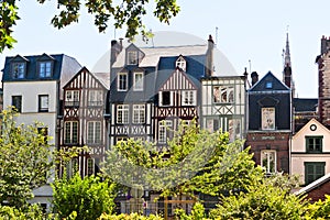 A Rw of Half Timbered Houses in Rouen