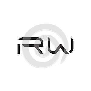 rw initial letter vector logo icon