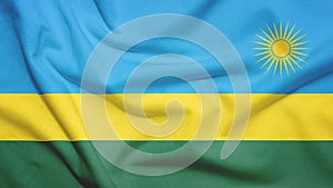 Rwanda flag with fabric texture