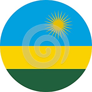 Rwanda Flag illustration vector eps