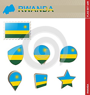 Rwanda Flag Set, Flag Set #80