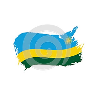 Rwanda flag, vector illustration