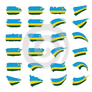 Rwanda flag, vector illustration