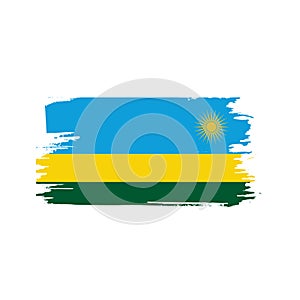Rwanda flag, vector illustration
