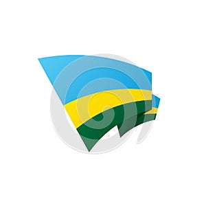 Rwanda flag, vector illustration
