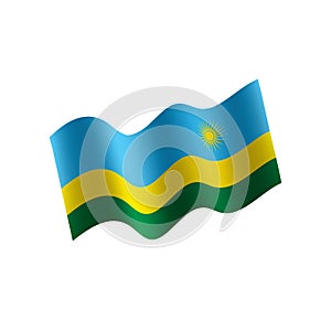 Rwanda flag, vector illustration