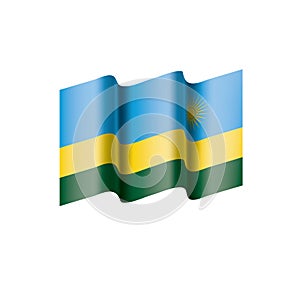 Rwanda flag, vector illustration
