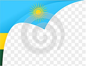Rwanda flag wave isolated on png or transparent background vector illustration