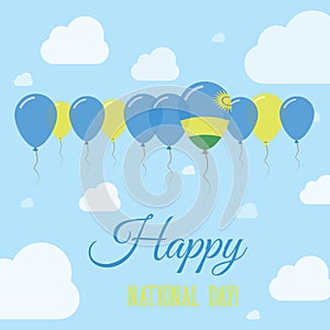 Rwanda National Day Flat Patriotic Poster.