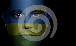 Rwandan Flag - Male Face