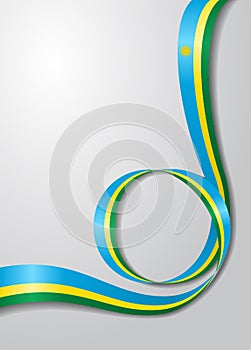 Rwandan flag wavy background. Vector illustration.