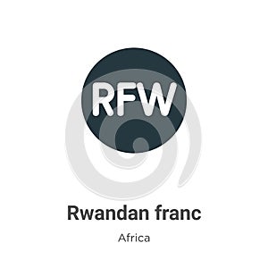 Rwandan franc vector icon on white background. Flat vector rwandan franc icon symbol sign from modern africa collection for mobile