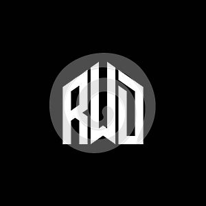 RWD letter logo design on BLACK background. RWD creative initials letter logo concept. RWD letter design.RWD letter logo design on