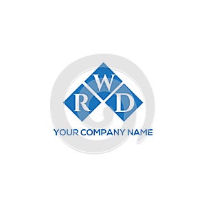 RWD letter logo design on white background. RWD creative initials letter logo concept. RWD letter design