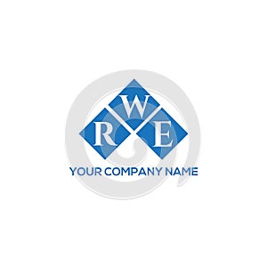 RWE letter logo design on white background. RWE creative initials letter logo concept. RWE letter design