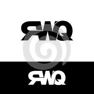 RWQ letter monogram logo design vector