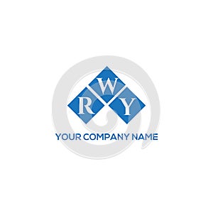 RWY letter logo design on white background. RWY creative initials letter logo concept. RWY letter design