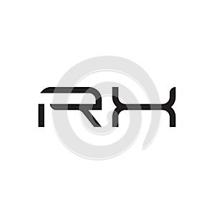 rx initial letter vector logo icon