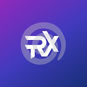 RX letters logo design, vector