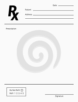 Rx pad template.