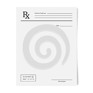 Medical regular prescription form