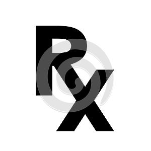 Rx pharmacy vector symbol