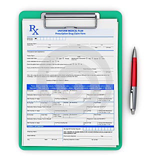 RX prescription pad and ballpoint pen