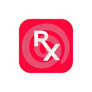 Rx prescription symbol for medical design